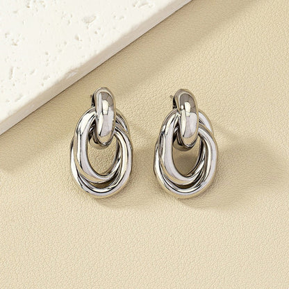 Boucles d'oreilles géométriques en métal - Chic&Shines