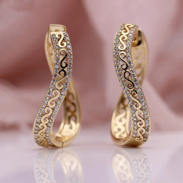 Boucle d'oreille créatif en strass