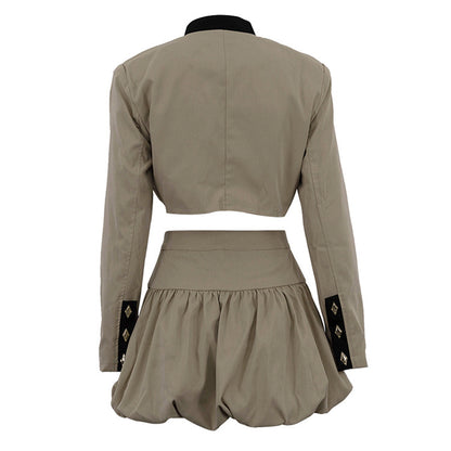 Ensemble chemise manches longues et mini-jupe - Chic&Shines