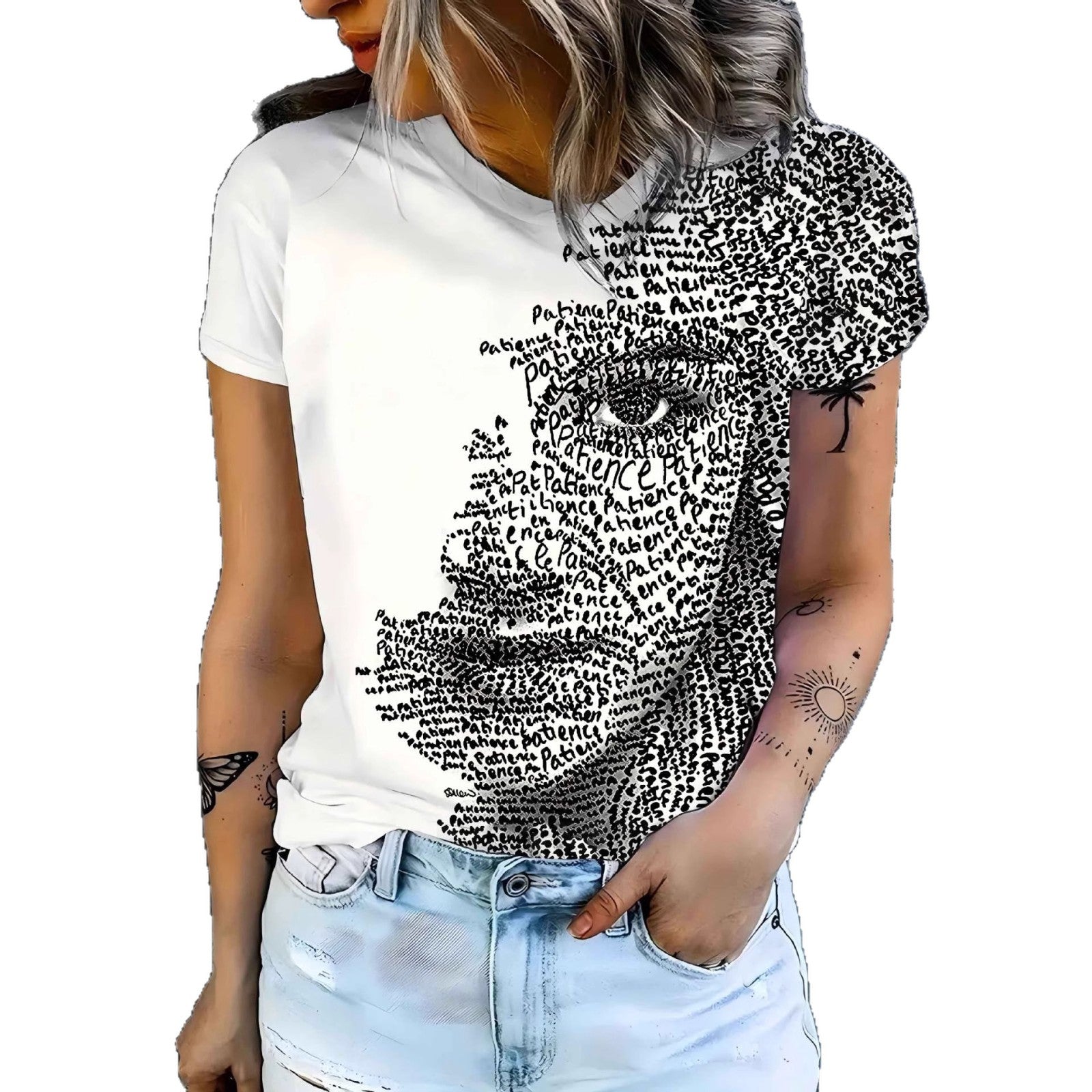 T-shirt à manches courtes imprimé - Chic&Shines