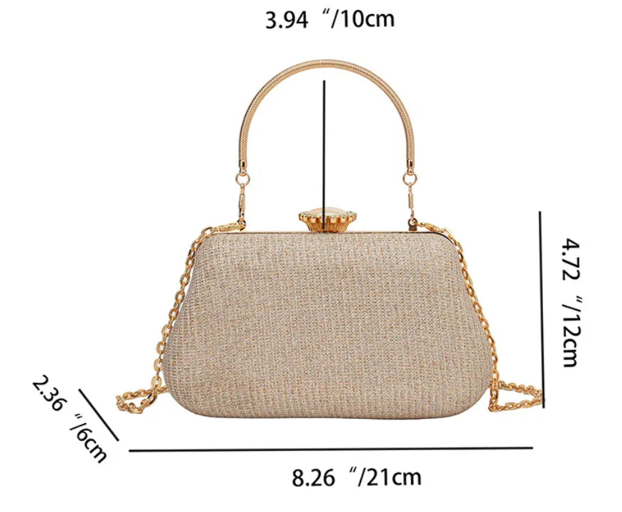 Sac à bandoulière strass avec chaîne
