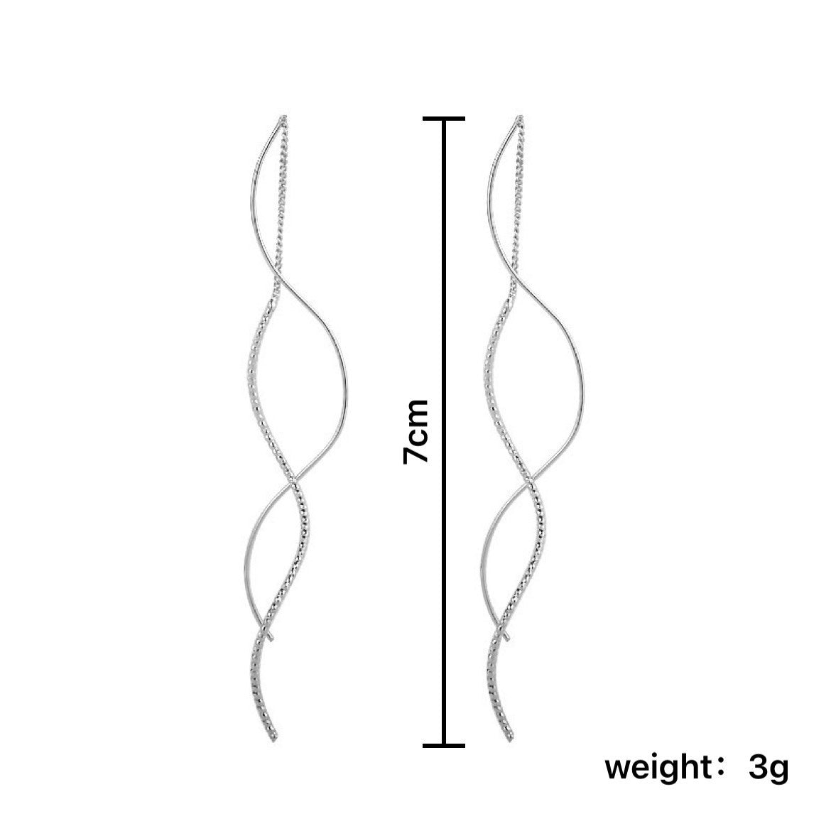 Boucles d'oreilles fines vagues - Chic&Shines