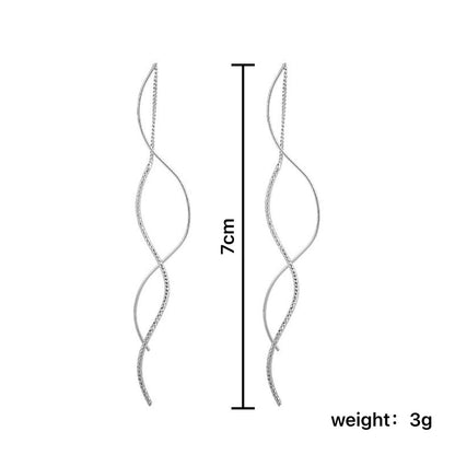 Boucles d'oreilles fines vagues - Chic&Shines