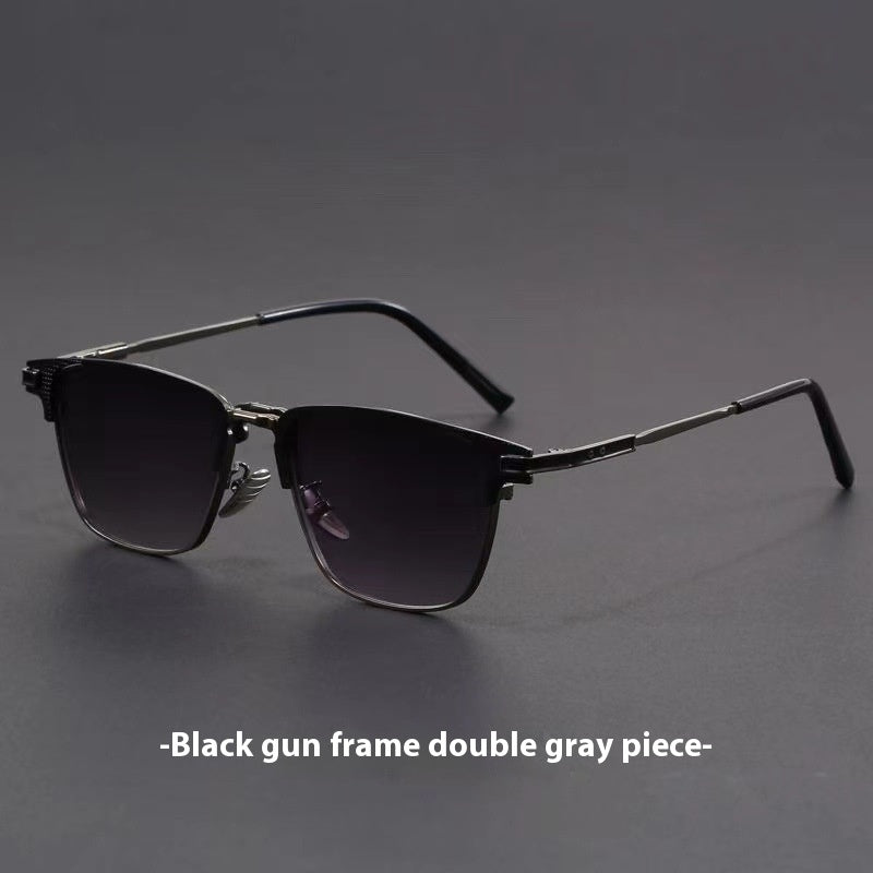 Lunette de soleil carrée rétro protection UV