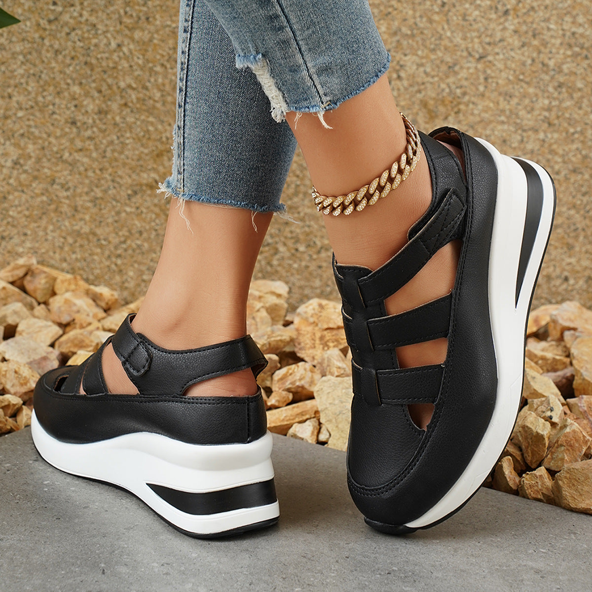 Chaussure à semelles épaisses réhaussantes - Chic&Shines