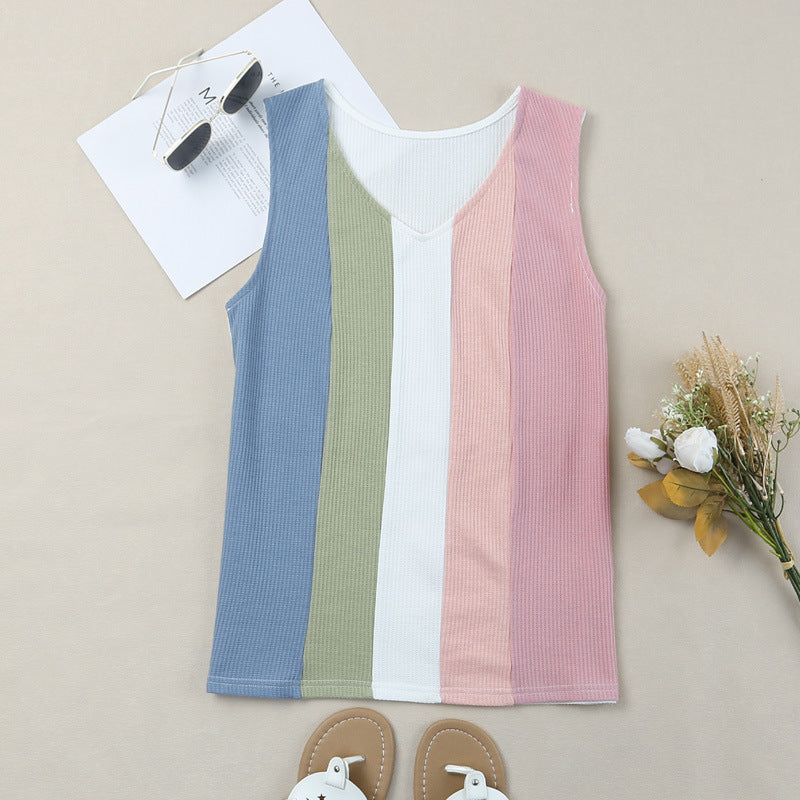 Haut débardeur multicolore