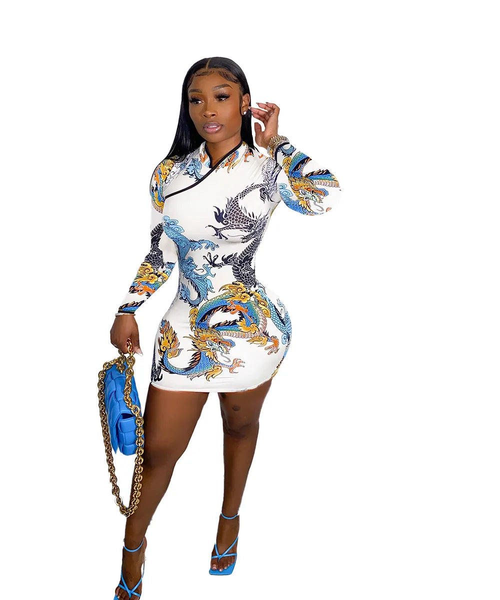 Mini Robe Moulante À Manches Longues - Chic&Shines