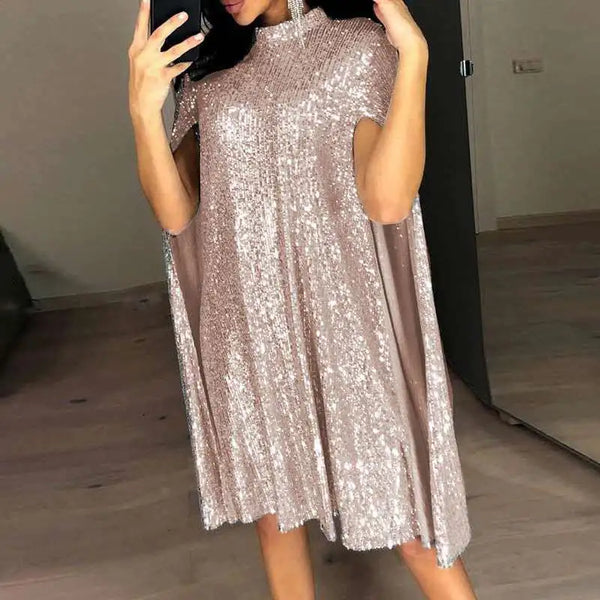 Robe courte ample à paillettes