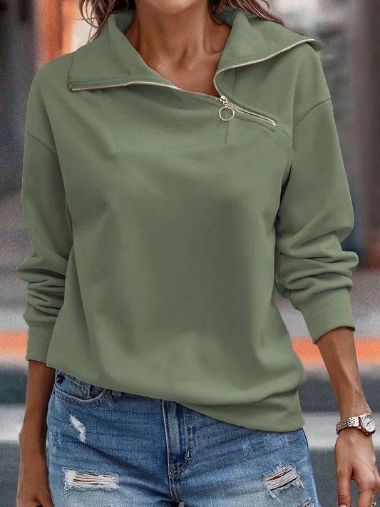 Sweat-Shirt Décontracté Col À Revers - Chic&Shines