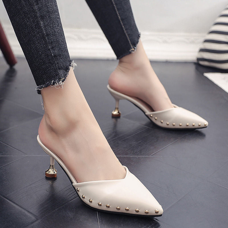 Mules À Talons Hauts Bout Pointu - Chic&Shines