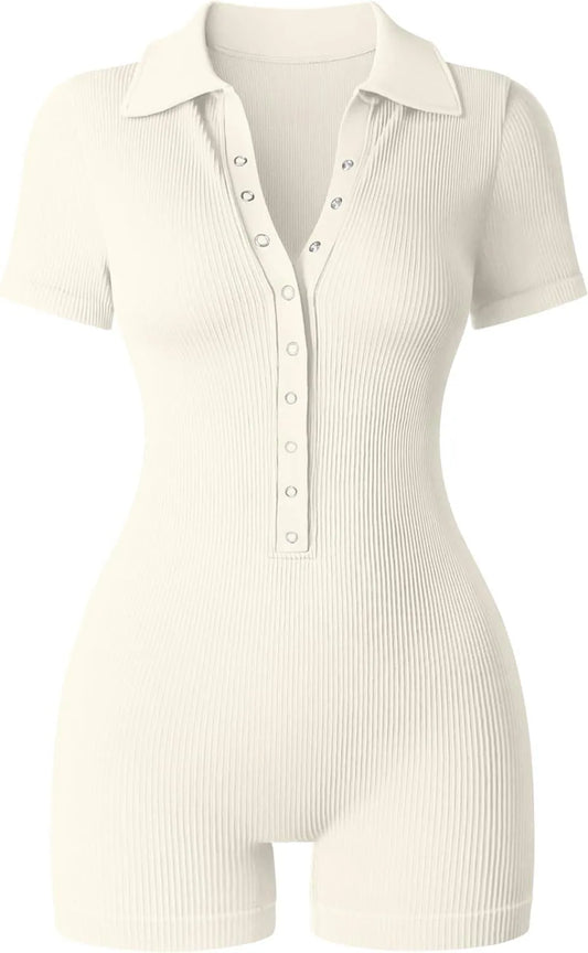 Combinaison Short Tricot Côtelé - Chic&Shines