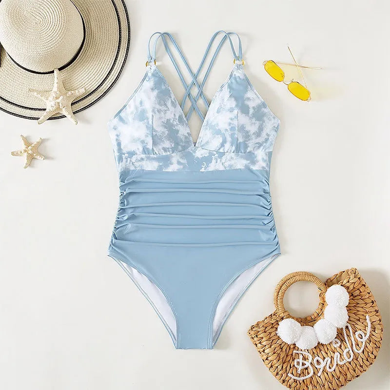 Maillot De Bain Une Pièce Imprimé Tie Dye - Chic&Shines