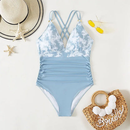 Maillot De Bain Une Pièce Imprimé Tie Dye - Chic&Shines