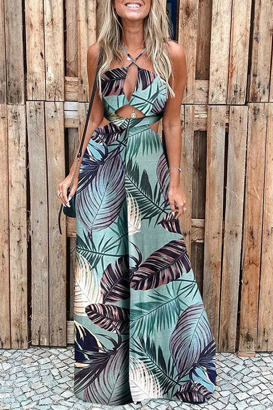 Combinaison Pantalon Licou sans manches Dos Nu - Chic&Shines