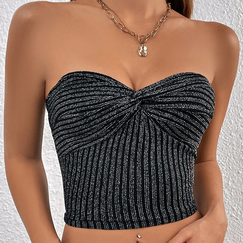 Haut court bustier brillant sexy - Chic&Shines