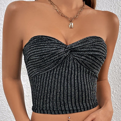 Haut court bustier brillant sexy - Chic&Shines