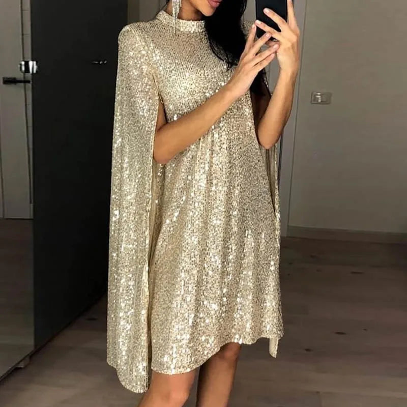 Robe courte ample à paillettes - Chic&Shines
