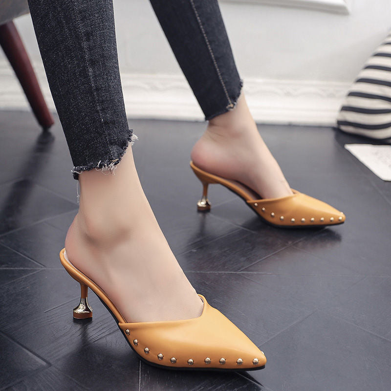 Mules À Talons Hauts Bout Pointu - Chic&Shines