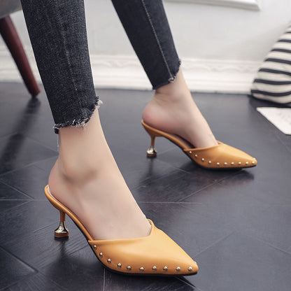 Mules À Talons Hauts Bout Pointu - Chic&Shines