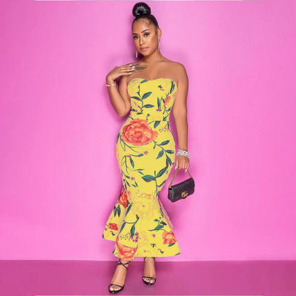 Robe longue décolletée forme Sirène - Chic&Shines