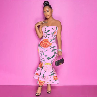 Robe longue décolletée forme Sirène - Chic&Shines