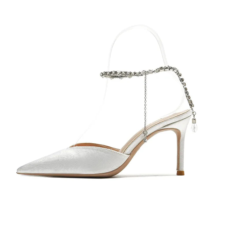 Talons Chaine cheville Paillettes Strass - Chic&Shines