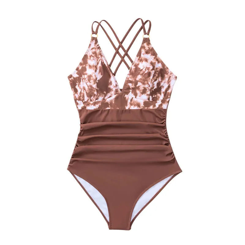 Maillot De Bain Une Pièce Imprimé Tie Dye - Chic&Shines