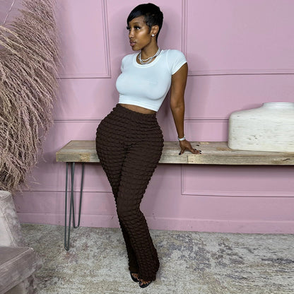 Pantalon Moulant Amples À Bulles - Chic&Shines