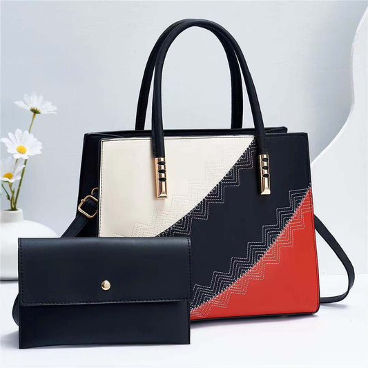 Sac à main avec pochette en blocs de couleurs - Chic&Shines
