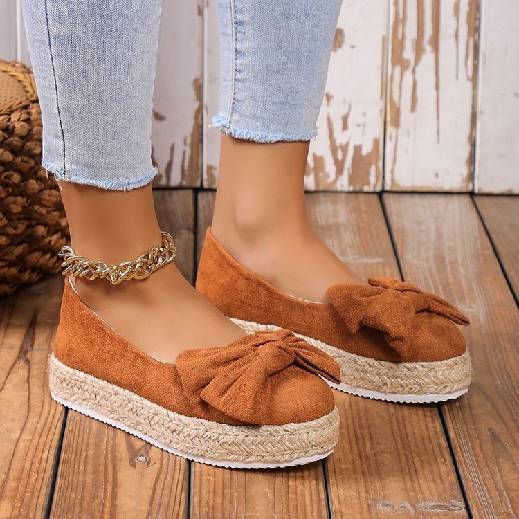 Chaussures à plateforme avec nœud