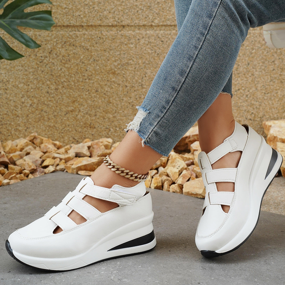 Chaussure à semelles épaisses réhaussantes - Chic&Shines