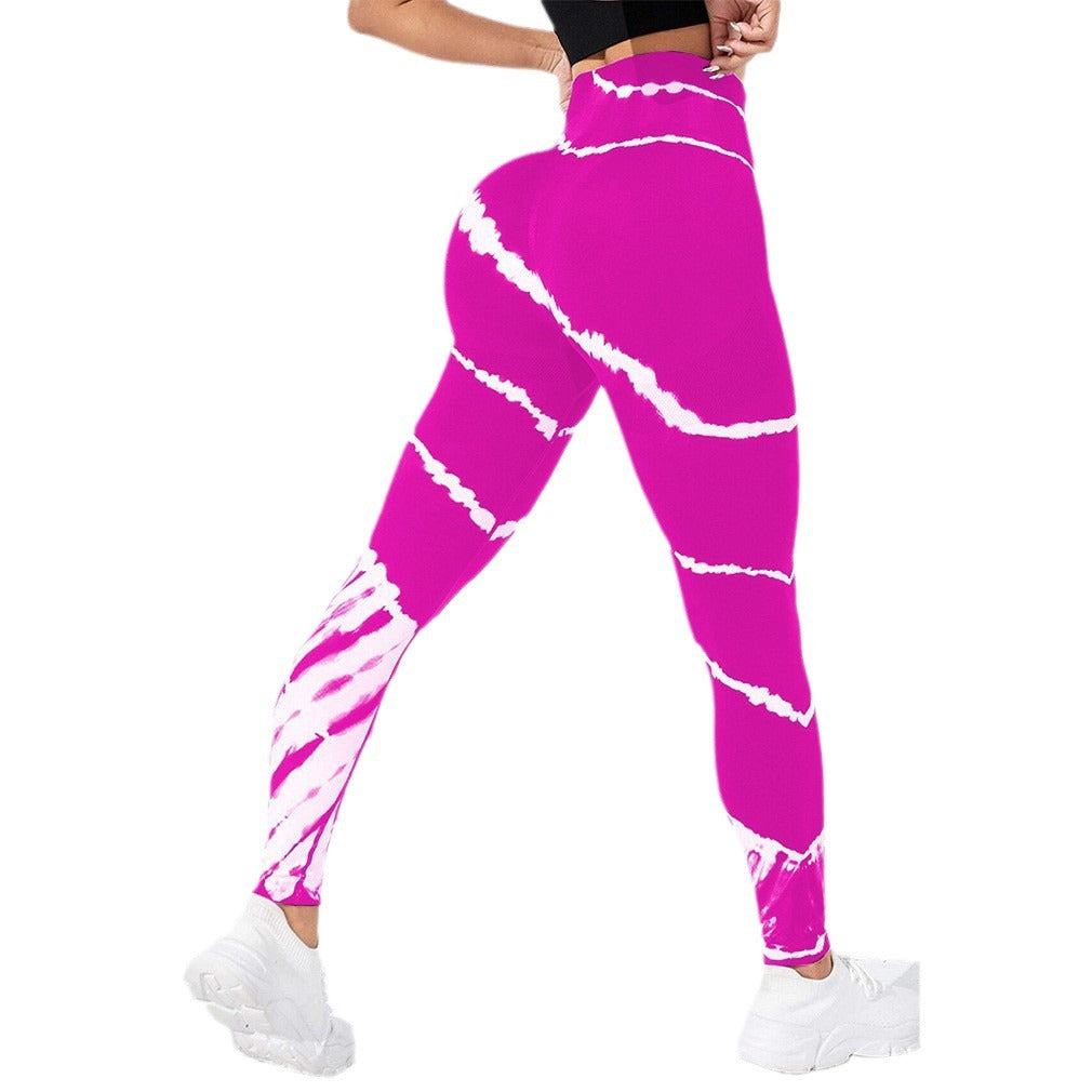 Legging de sport sans coutures tie-dye effet push-up - Chic&Shines