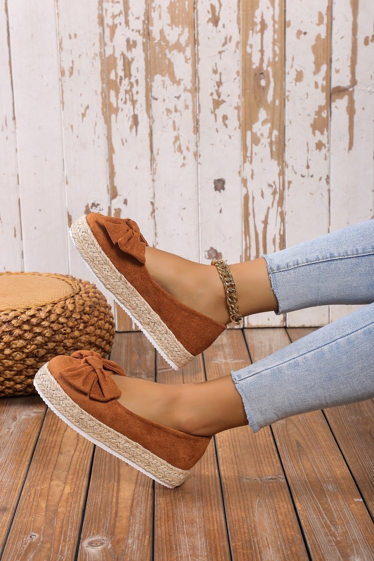 Chaussures à plateforme avec nœud