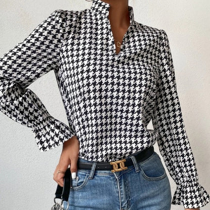 Haut à manches longues et col en V - Chic&Shines