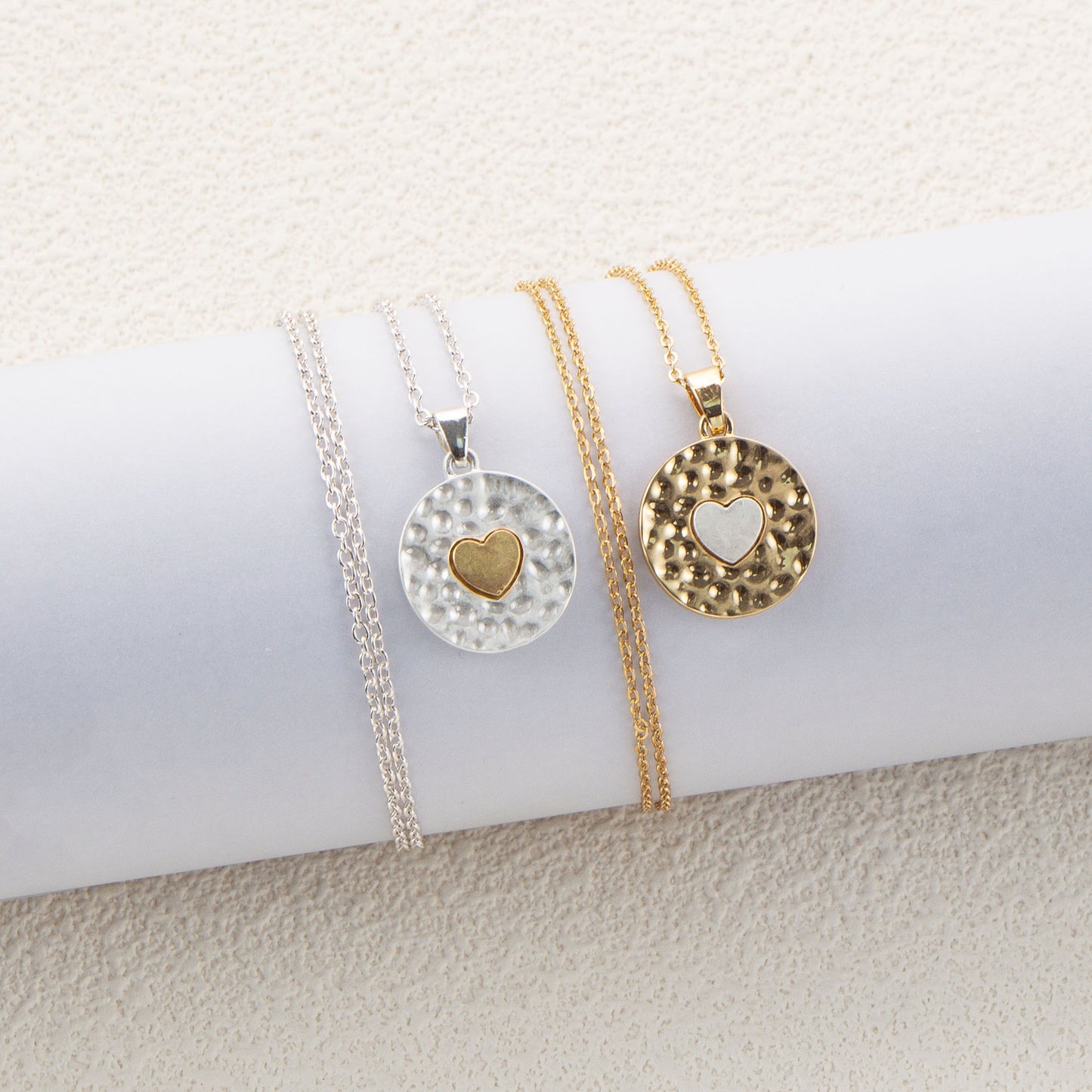 Collier pendentif cœur incrusté au milieu - Chic&Shines