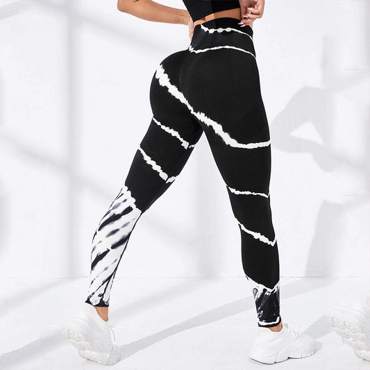 Legging de sport sans coutures tie-dye effet push-up - Chic&Shines