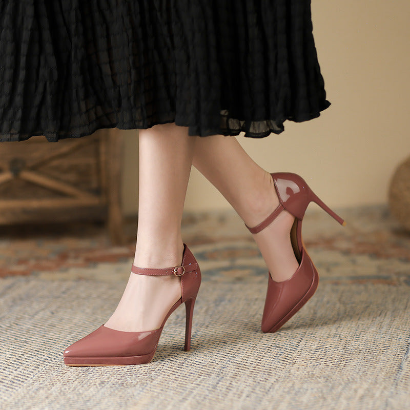 Escarpins à plateforme imperméables bout pointu