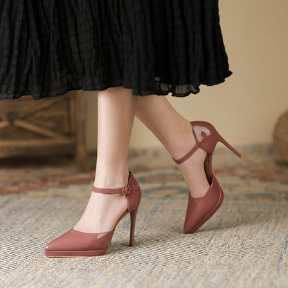 Escarpins à plateforme imperméables bout pointu