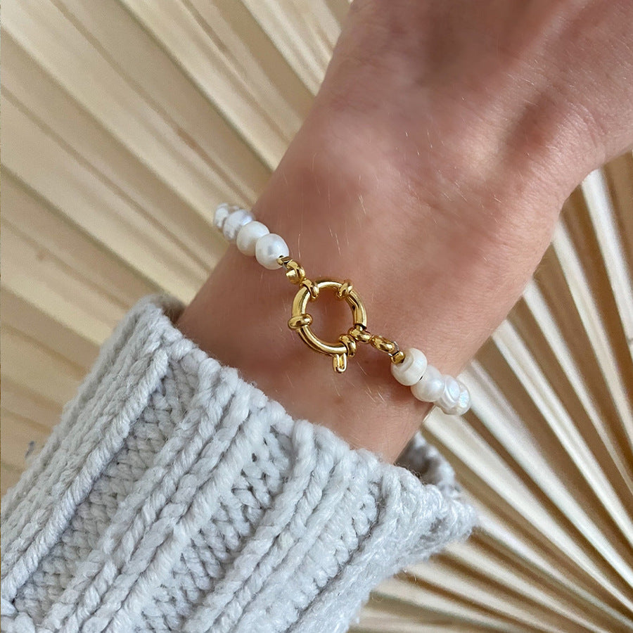 Bracelet en perles d'eau douce naturelles