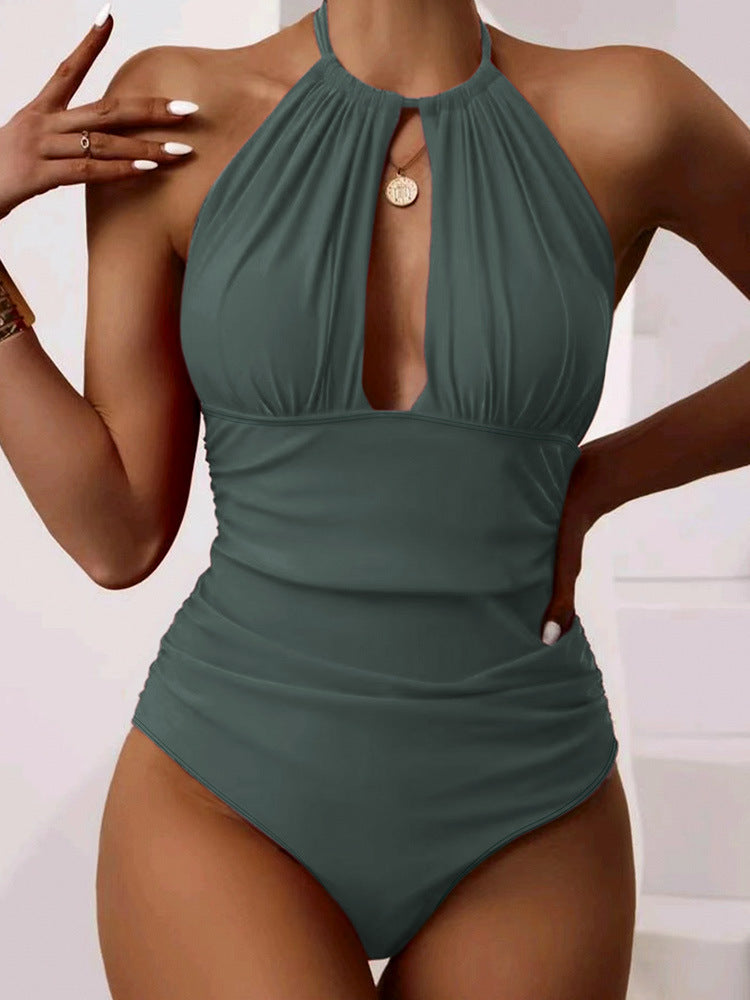 maillot de bain une pièce licou dos nu