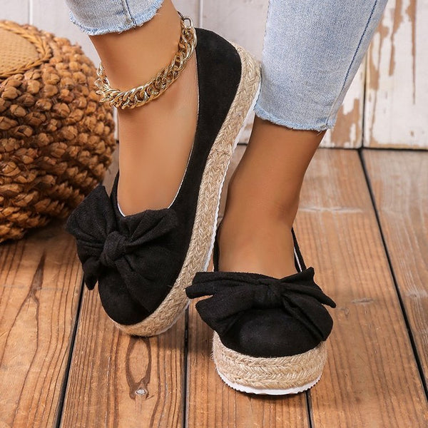 Chaussures à plateforme avec nœud