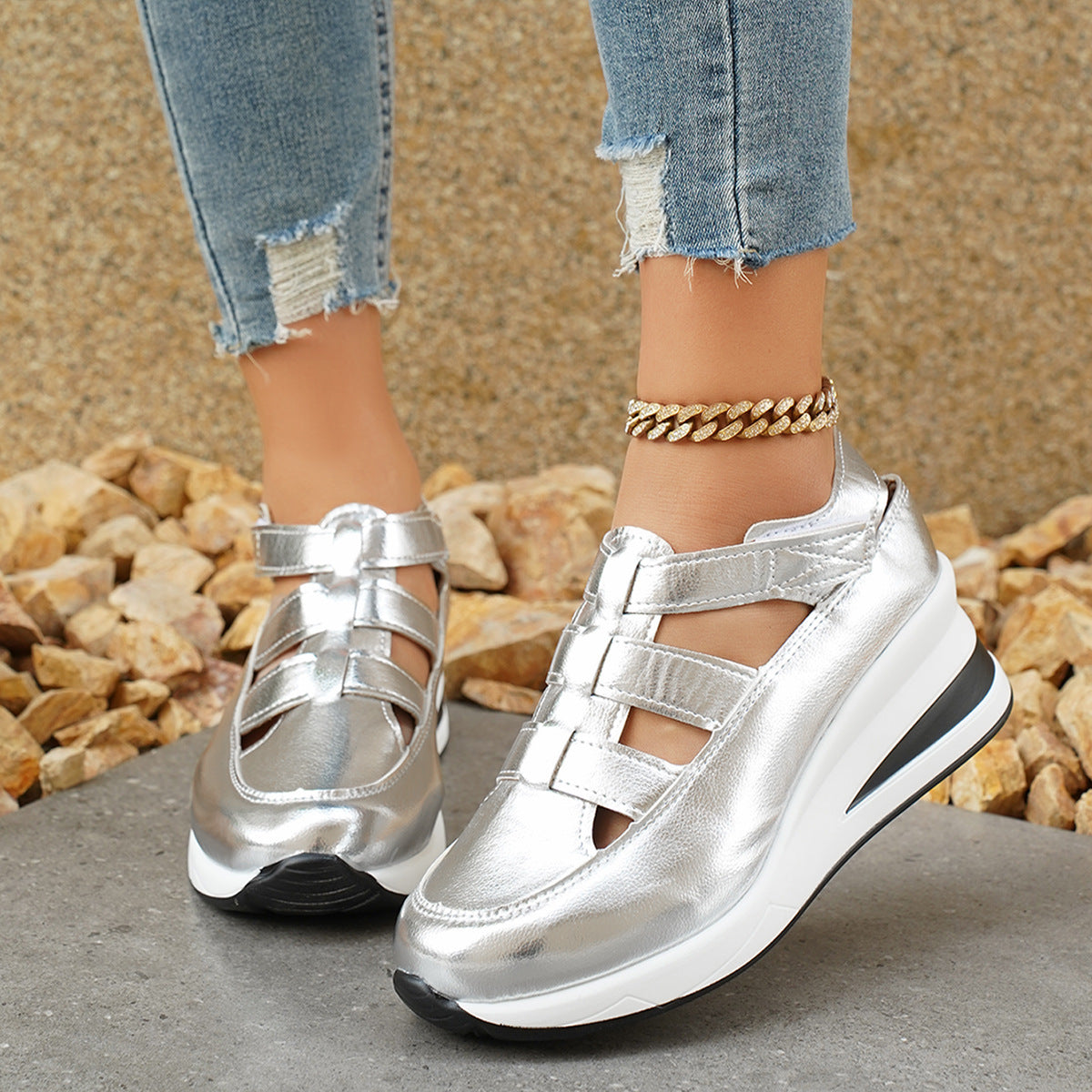 Chaussure à semelles épaisses réhaussantes - Chic&Shines