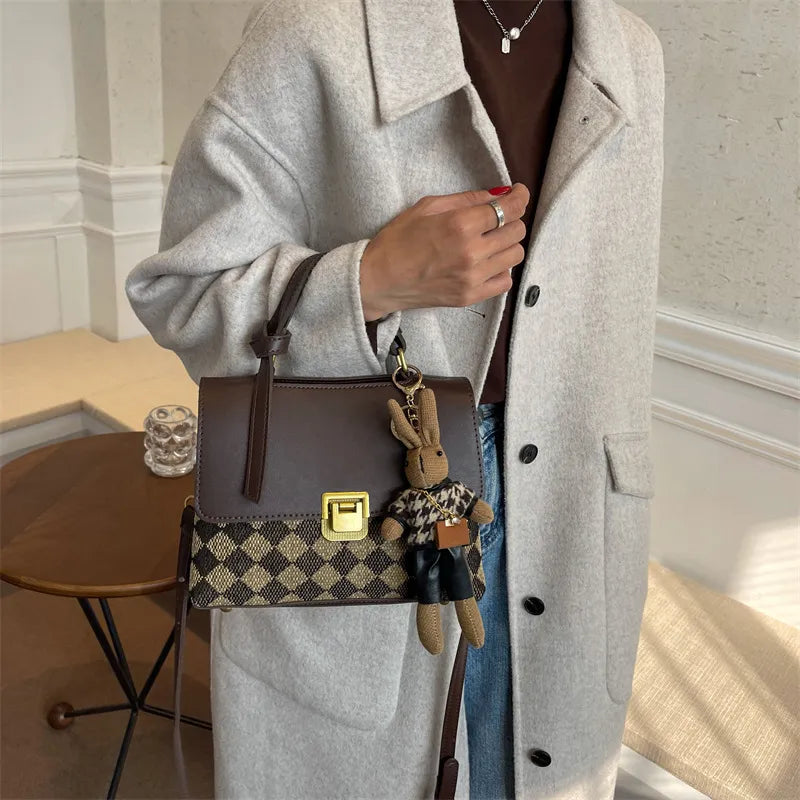Sac A Main En Pu À Rabat Vintage