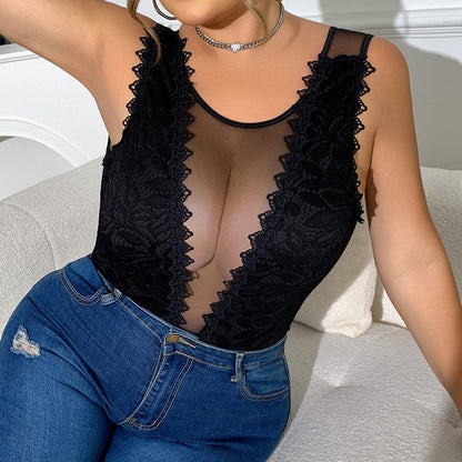 Body siamois en dentelle losange - Chic&Shines