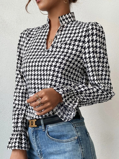 Haut à manches longues et col en V - Chic&Shines