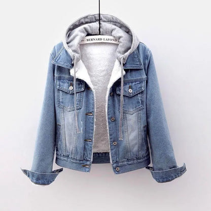 Veste À Capuche En Denim - Chic&Shines