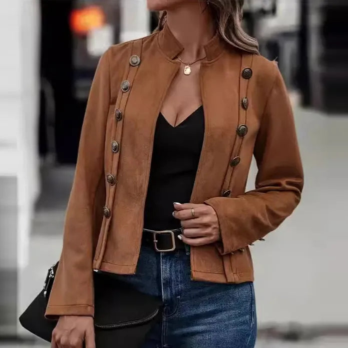 Veste à manches longues en daim - Chic&Shines