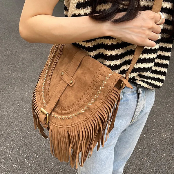 Vintage Fringed Shoulder Bag 