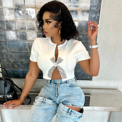 Haut Court Fente - Chic&Shines