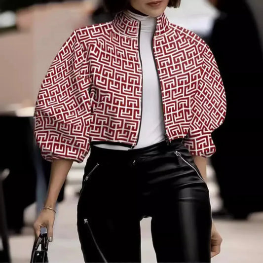 Veste courte élégante à imprimé - Chic&Shines